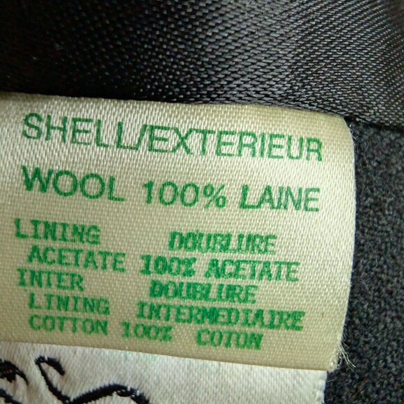 Vintage D’Allaird’s Black Wool Velvet Collar Midi Coat | M/L Oversized Fit - Picture 10 of 13